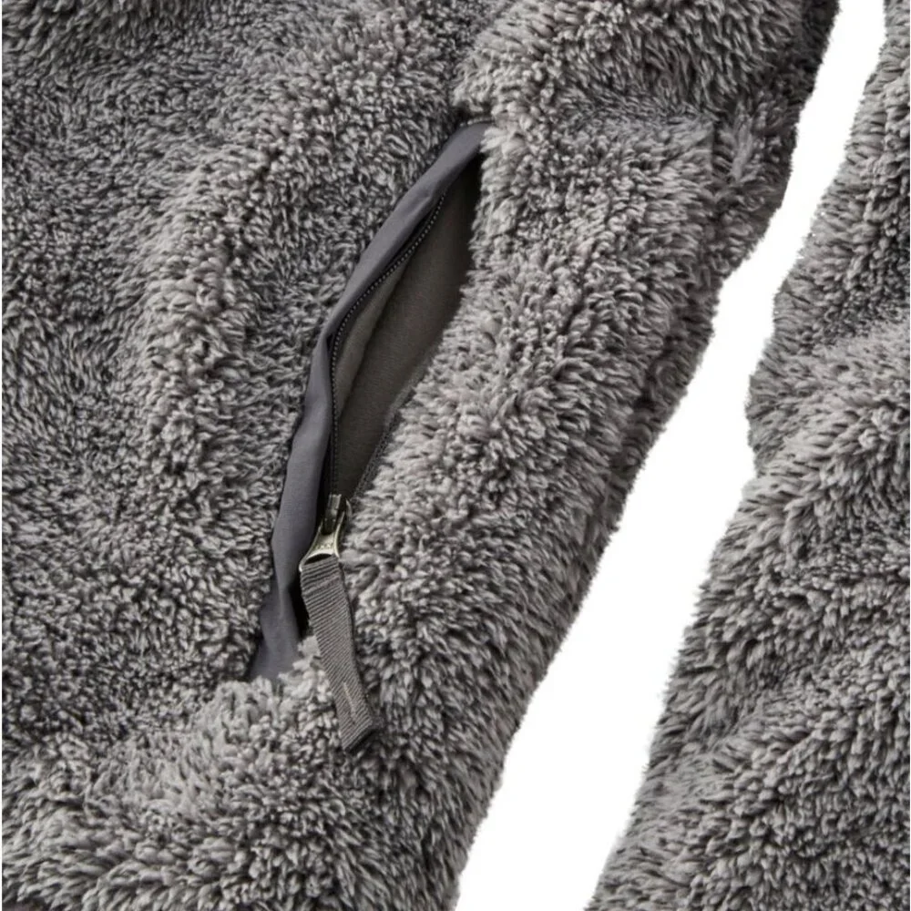 L.L.Bean Hi-Pile Fleece Jacket Gray Grey Large - Picture 5 of 14